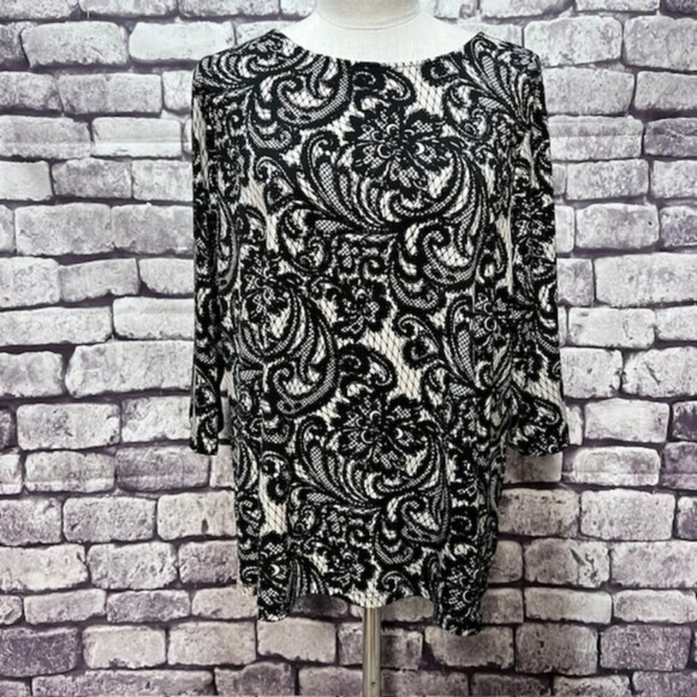 Bob Mackie Black & White Wearable Art Size XL